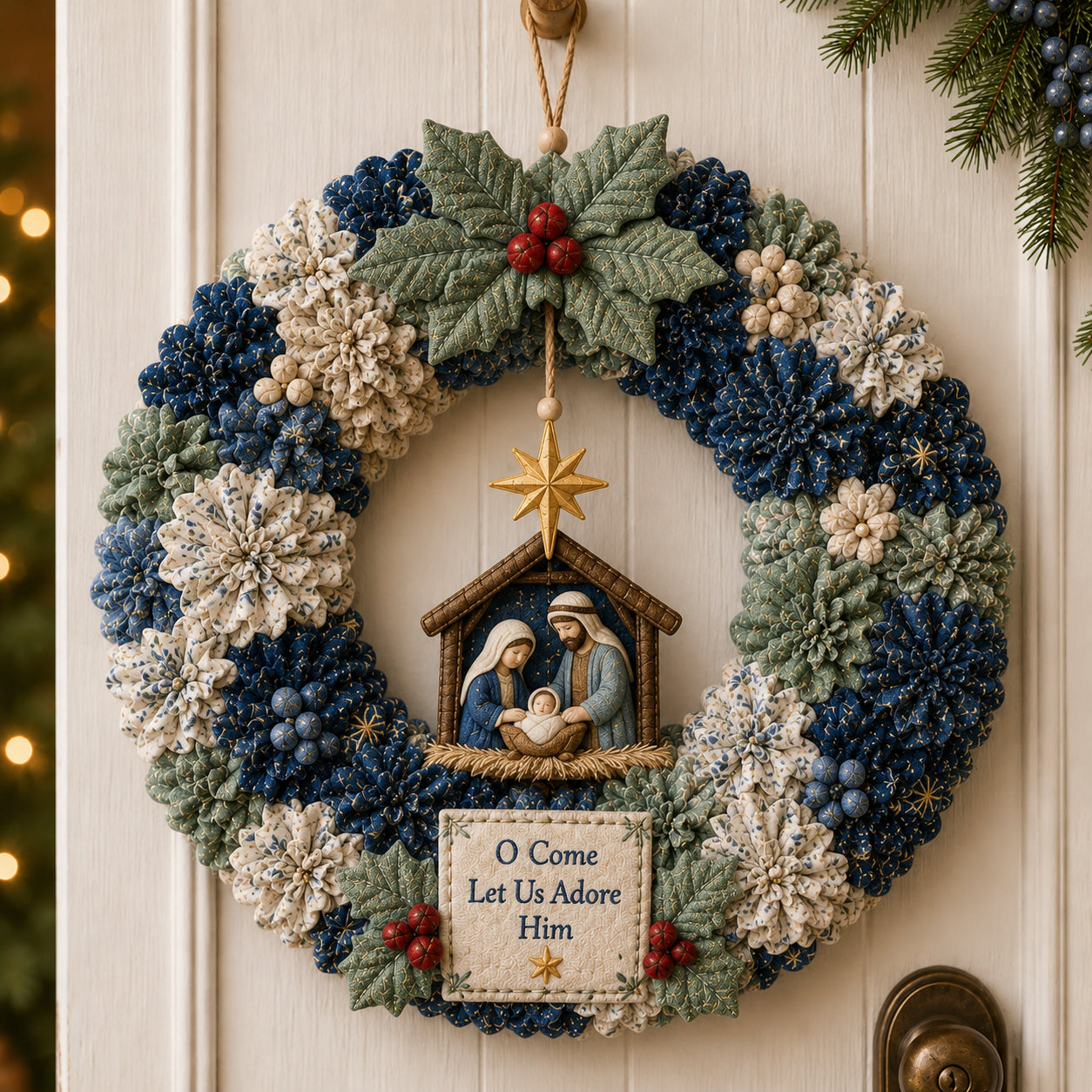 🔥50% Off Last Day🔥🎄 3D Fabric Poke Wreath DIY Kit