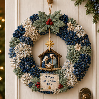 🔥50% Off Last Day🔥🎄 3D Fabric Poke Wreath DIY Kit