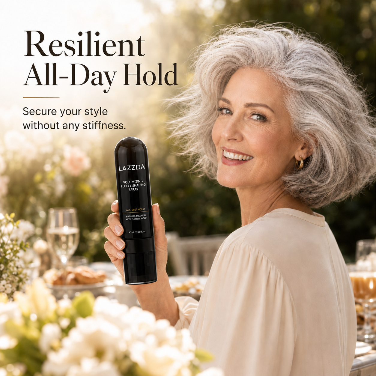 Fluffy Hair Volumizing Spray – Long-Lasting Lift with Peach Scent