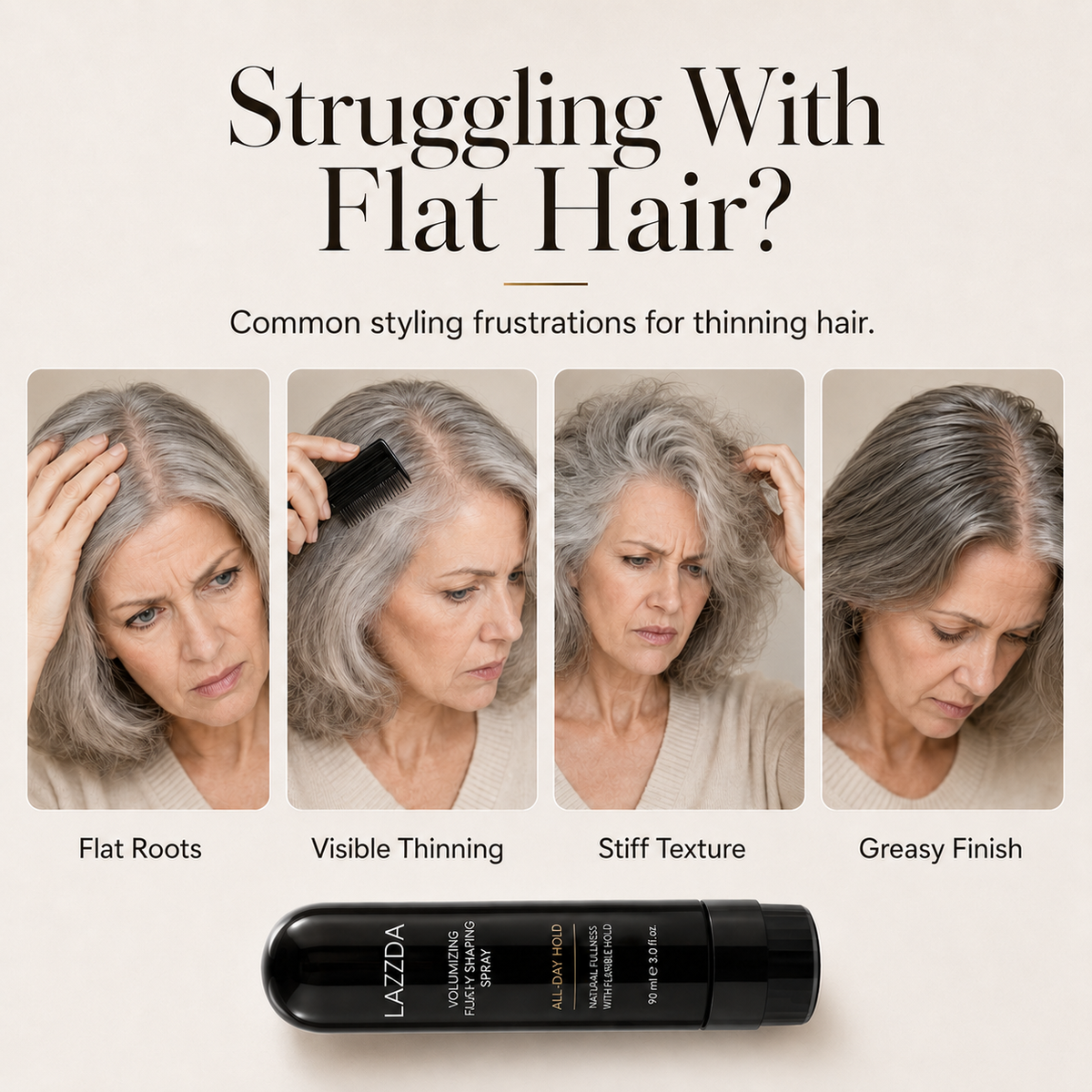 Fluffy Hair Volumizing Spray – Long-Lasting Lift with Peach Scent