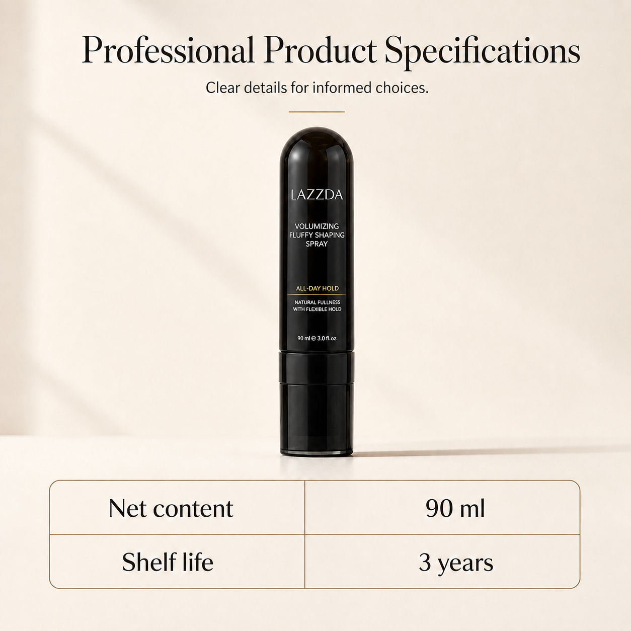 Fluffy Hair Volumizing Spray – Long-Lasting Lift with Peach Scent