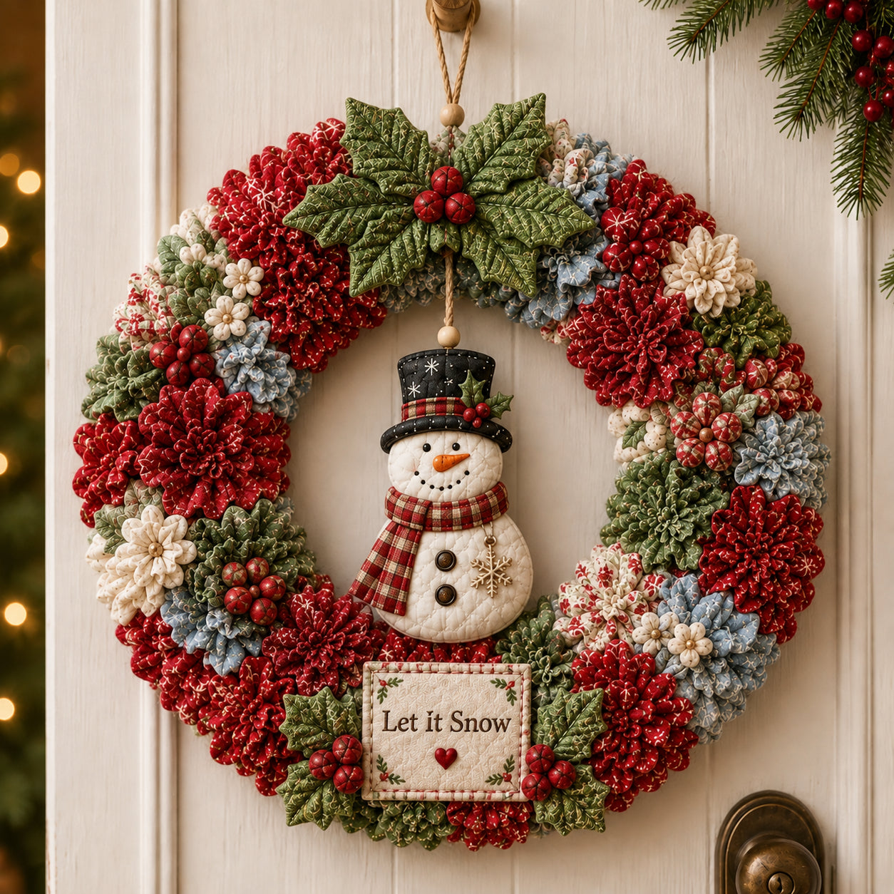 🔥50% Off Last Day🔥🎄 3D Fabric Poke Wreath DIY Kit
